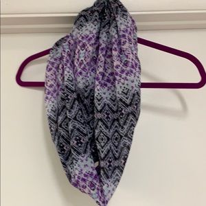 Maurices Purple and Black Infinity Scarf